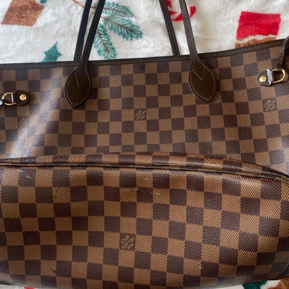 Louis Vuitton Brown Checkered Tote and clutch purse - Picture 9 of 14